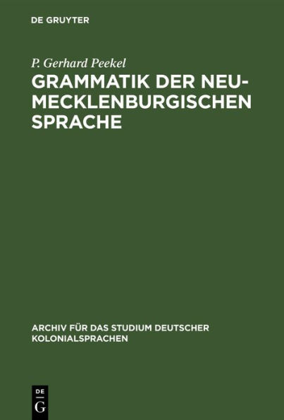 Grammatik der Neu-Mecklenburgischen Sprache: Speziell der Pala-Sprache