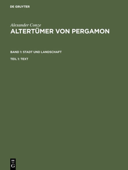 Altertümer von Pergamon BD1 Stadt und Landschaften