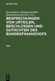 Title: 1960, Author: Deutschland <Bundesrepublik> Bundesfinanzhof