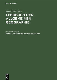 Title: Allgemeine Klimageographie, Author: Joachim Blüthgen