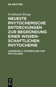 Title: Materialien zur Phytologie, Author: Ferdinand Runge