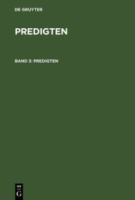 Title: F. Schleiermacher: Predigten. Band 3, Author: F. Schleiermacher