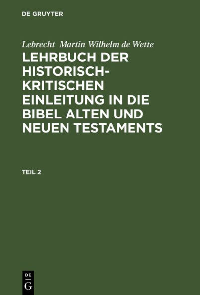 Lehrbuch der historisch-kritischen Einleitung in die kanonischen Bücher des Neuen Testaments