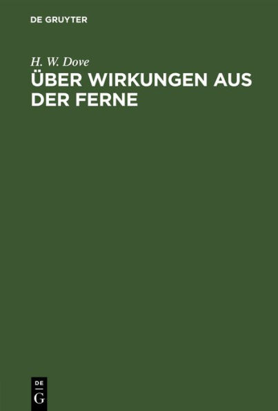 Über Wirkungen aus der Ferne: Eine am 1. März im Vereine für wissenschaftliche Vorträge gehaltene Vorlesung