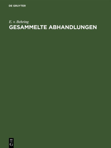 Gesammelte Abhandlungen: Neue Folge 1915