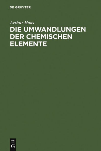 Die Umwandlungen der chemischen Elemente