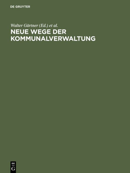 Neue Wege der Kommunalverwaltung