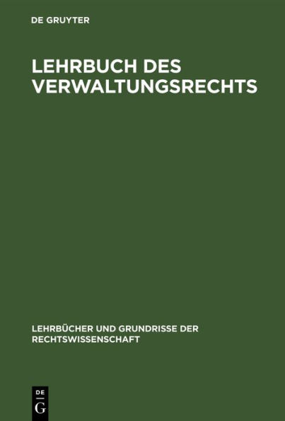 Lehrbuch des Verwaltungsrechts