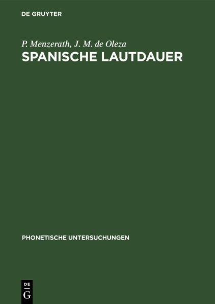 Spanische Lautdauer: Eine experimentelle Untersuchung