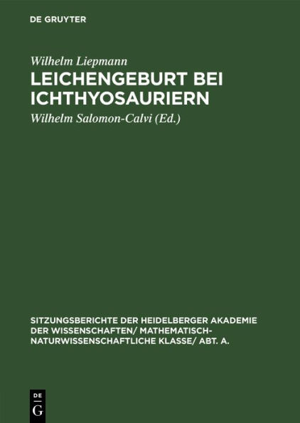 Leichengeburt bei Ichthyosauriern: Eine paläobiologische Studie