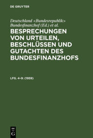 Title: 1959, Author: Deutschland <Bundesrepublik> Bundesfinanzhof