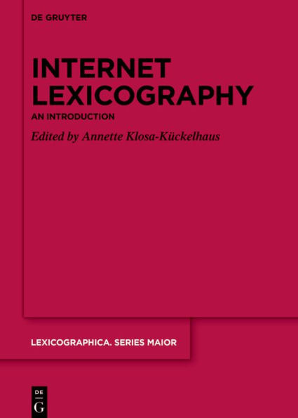 Internet Lexicography: An Introduction