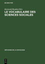 Le vocabulaire des sciences sociales: Concepts et indices