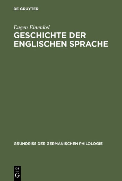 Geschichte der Englischen Sprache: II. Historische Syntax