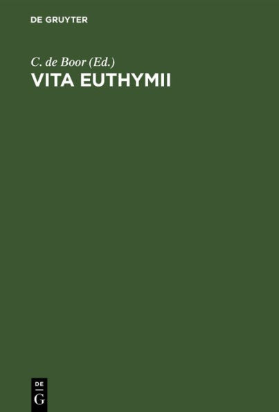 Vita Euthymii: Ein Anecdoton zur Geschichte Leo's des Weisen A. 886-912