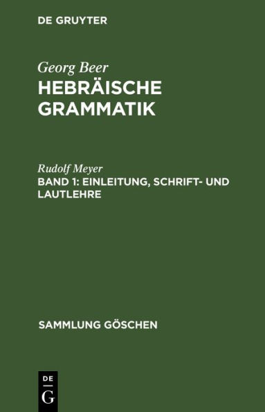 Einleitung, Schrift- und Lautlehre