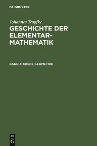 Title: Ebene Geometrie, Author: Johannes Tropfke