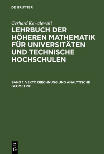 Vektorrechnung und analytische Geometrie