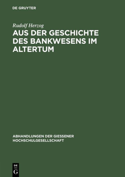 Aus der Geschichte des Bankwesens im Altertum: Tesserae nummulariae