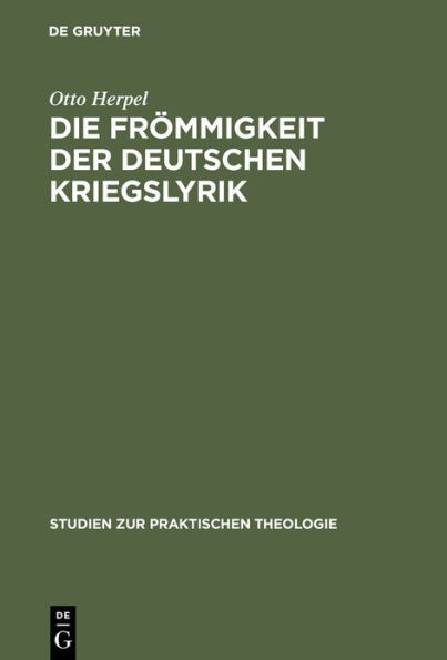 Die Frömmigkeit der deutschen Kriegslyrik