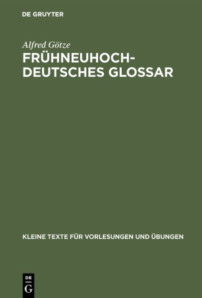 Frühneuhochdeutsches Glossar