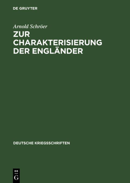 Zur Charakterisierung der Engländer