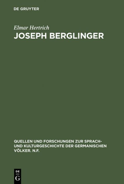 Joseph Berglinger: Eine Studie zu Wackenroders Musiker-Dichtung