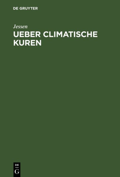 Ueber climatische Kuren