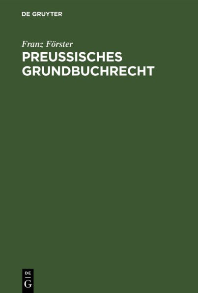 Preußisches Grundbuchrecht