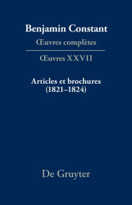 Title: Articles et brochures (1821-1824), Author: Leonard Burnand