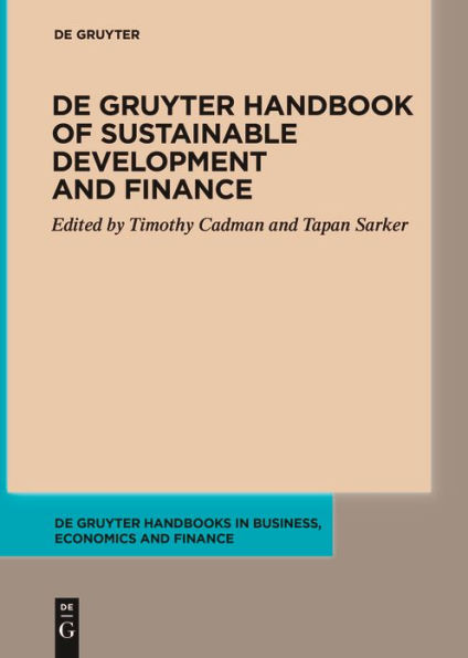 De Gruyter Handbook of Sustainable Development and Finance