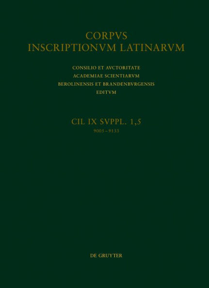 Addenda et corrigenda (CIL IX 9005-9133). Indices.