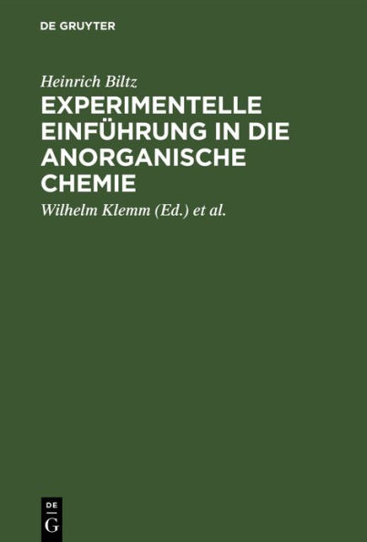 Experimentelle Einführung in die anorganische Chemie