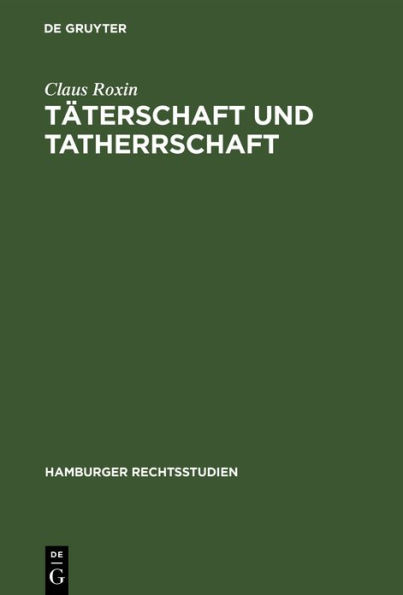 Täterschaft und Tatherrschaft