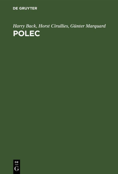 Polec: Dictionary of politics and economics / Dictionnaire de politique et d'économie / Worterbuch für Politik und Wirtschaft