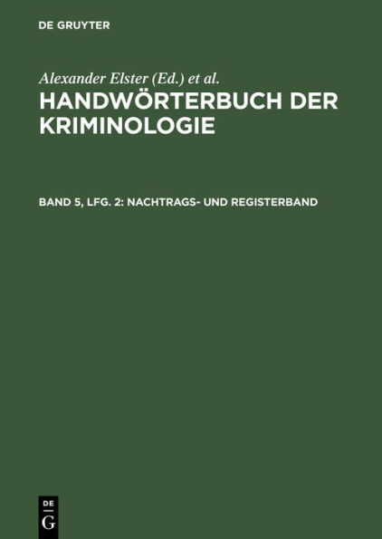 Nachtrags- und Registerband