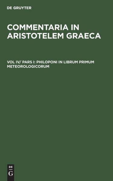 Philoponi in librum primum meteorologicorum
