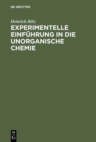 Experimentelle Einf hrung in die unorganische Chemie