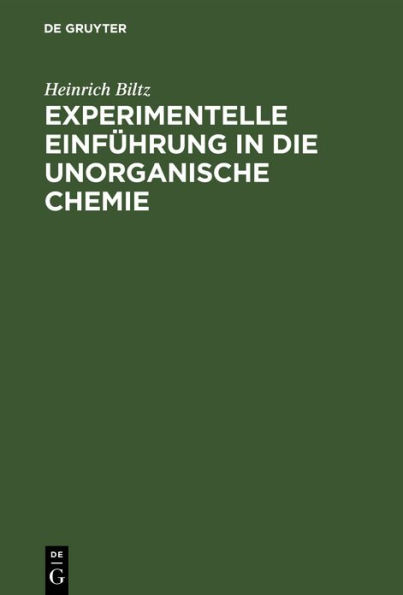 Experimentelle Einf hrung in die unorganische Chemie