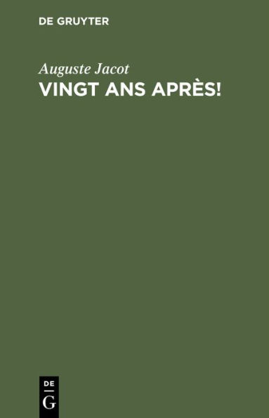 Vingt ans apr s!