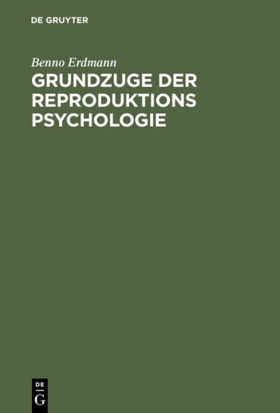 Grundzuge der Reproduktions Psychologie