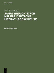 Title: Jahr 1894, Author: Erich Schmidt