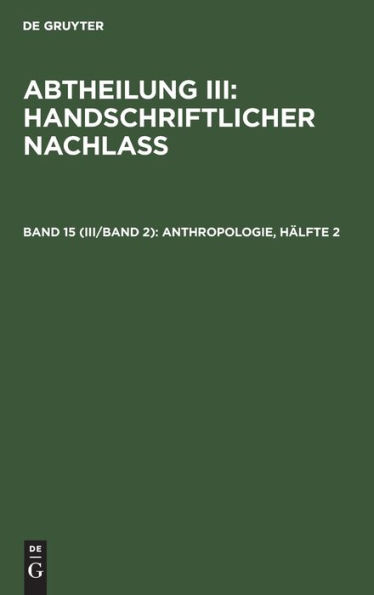 Anthropologie, H lfte 2