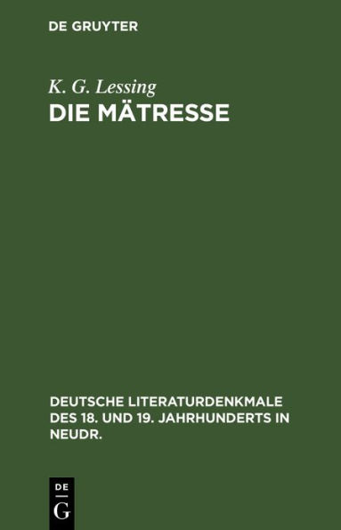 Die Mätresse: Lustspiel