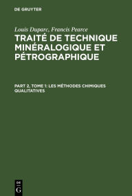 Title: Les méthodes chimiques qualitatives, Author: Louis Duparc