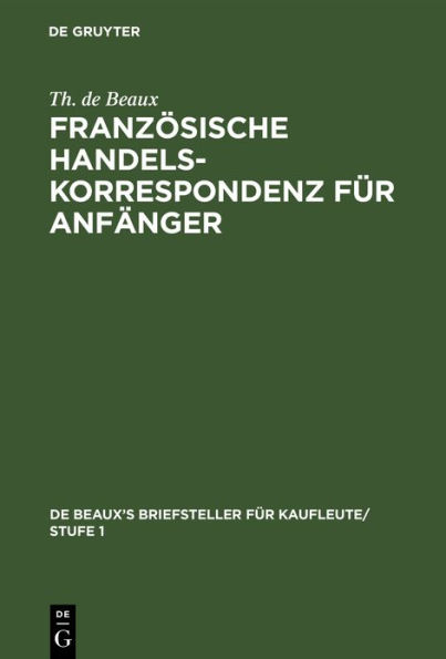 Französische Handelskorrespondenz für Anfänger