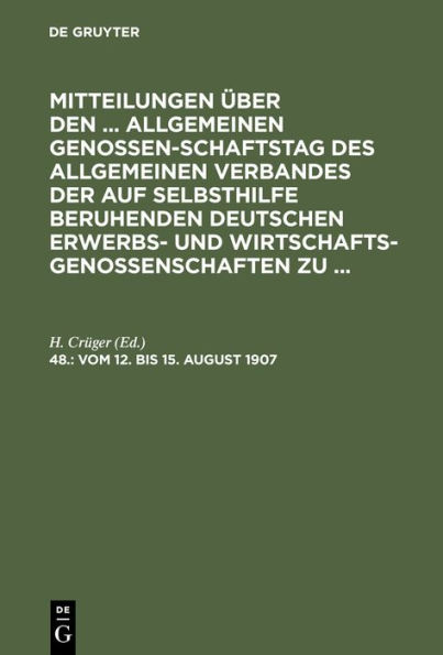 Leipzig, vom 12. bis 15. August 1907