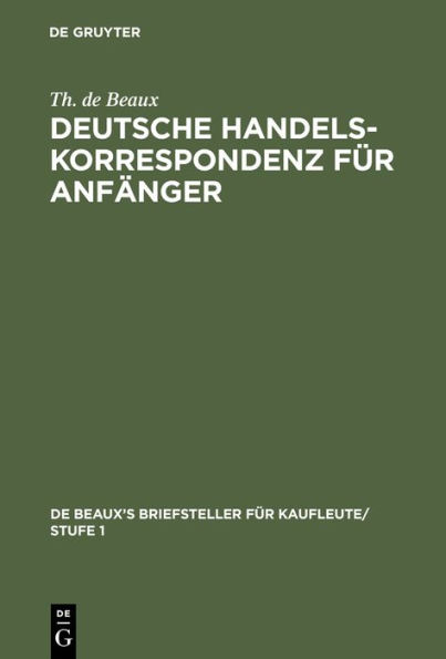 Deutsche Handelskorrespondenz für Anfänger