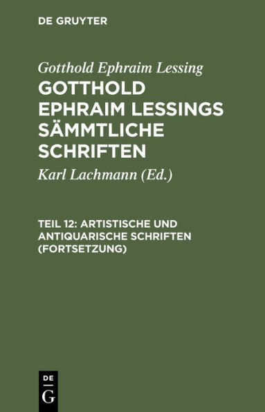 Artistische und antiquarische Schriften (Fortsetzung)