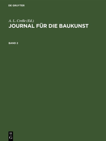 Journal für die Baukunst. Band